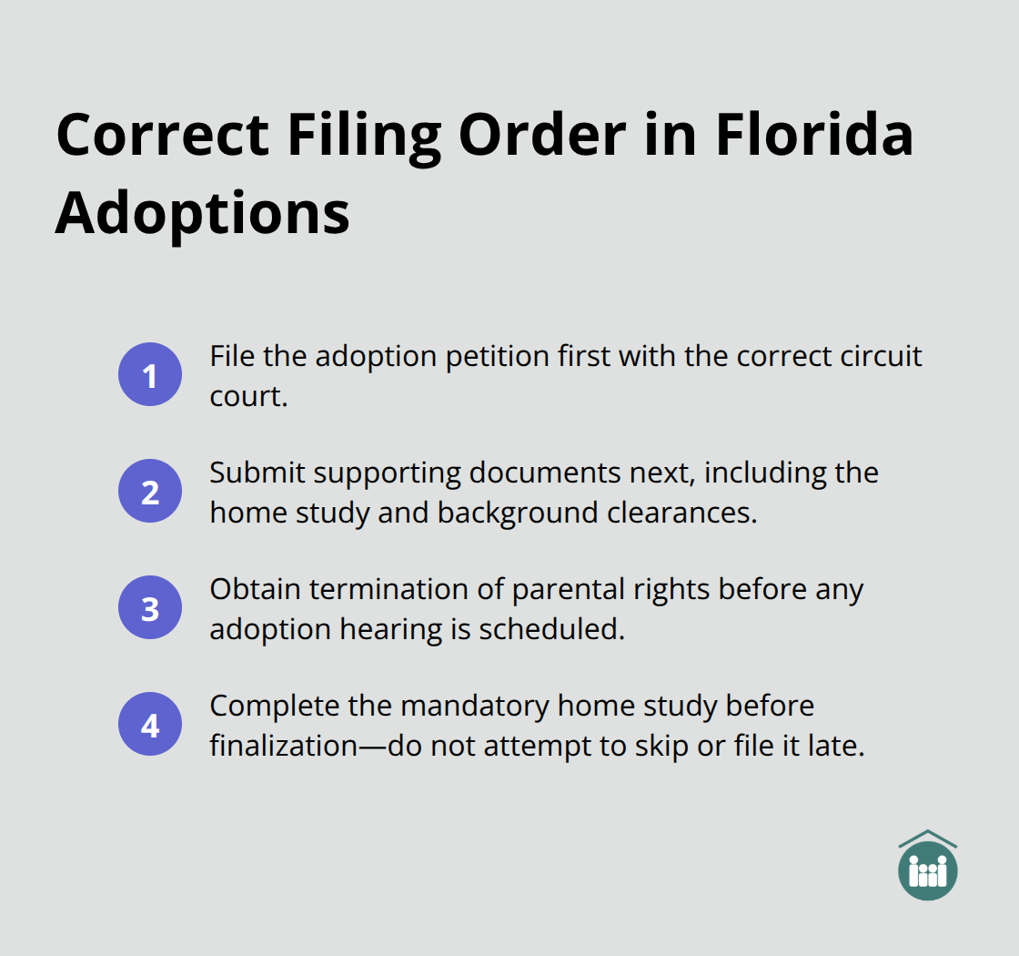 Step-by-step filing order to prevent court rejections in Florida adoptions - Adoption paperwork Florida