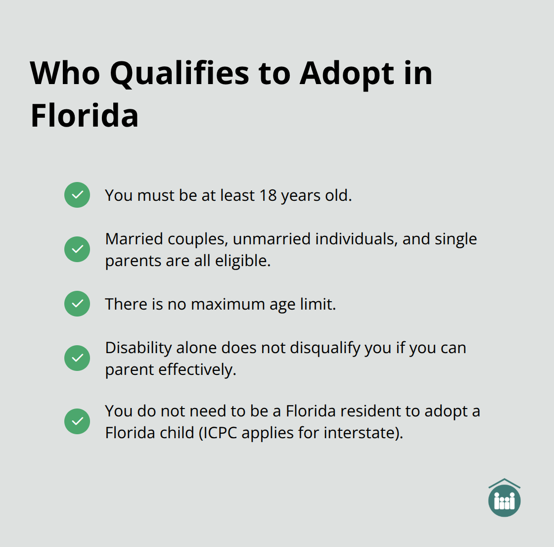 Eligibility highlights for Florida adoptive parents - Florida adoption laws