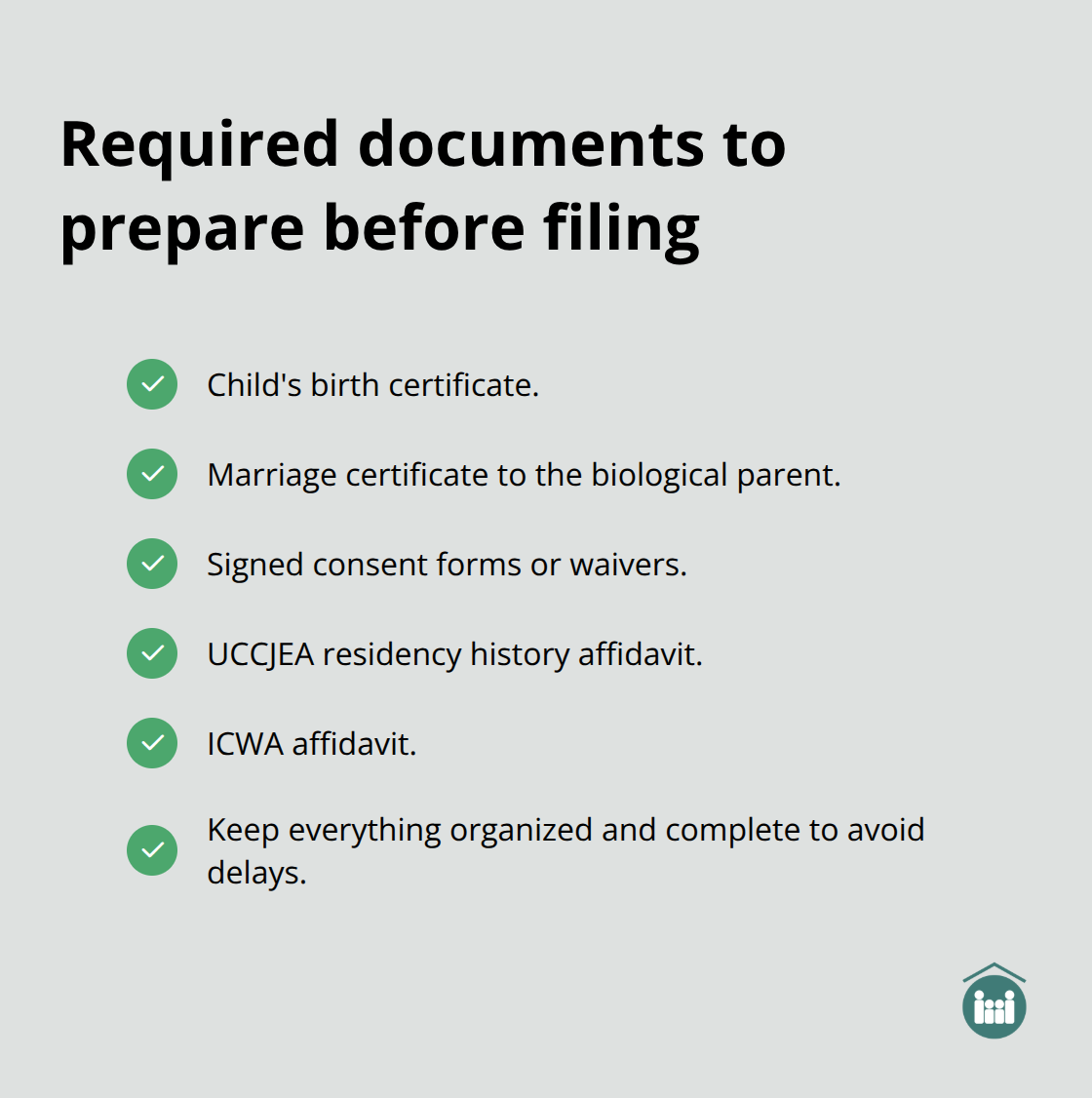 Checklist of must-have documents for a Florida stepfather adoption - stepfather adoption process